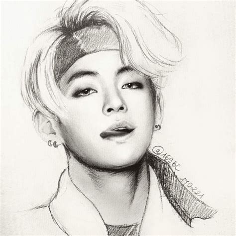 Bts V Taehyung Seasons Greetings Print Of Original Drawing