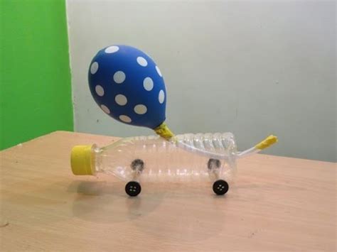 Your balloon powered car is a good example of newtons third law of motion. How to make a Balloon powered car very simple - Easy ...
