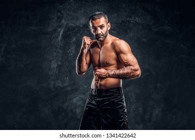 Professional Muay Thai Boxer Naked Torso Shutterstock