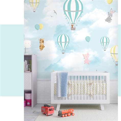 Illustrated Baby Nursery Wallpaper Designs For Kids Room Décor Ideas
