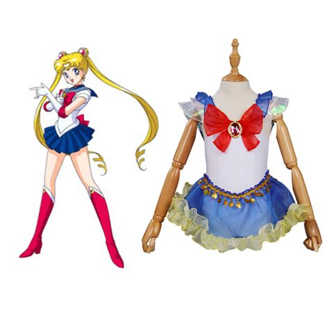 Sailor Moon Tsukino Usagi Swimwear Cosplay Costume Kids Girls Jumpsuit