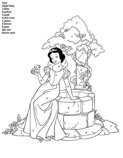 Disney Color By Numbers Coloring Pages At Free