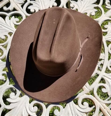 Vintage Royal 5x Brown Felt Cowboy Hat Western Beaver Fur Etsy In