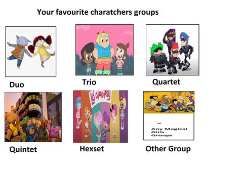 My Favourite Characters Groups By Emeraldzebra7894 On Deviantart
