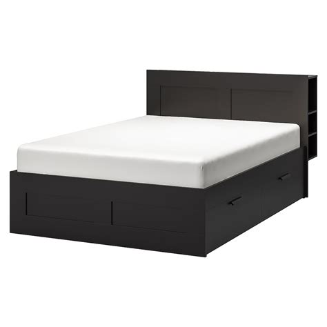 Brimnes Bed Frame With Storage And Headboard Black Luröy Ikea