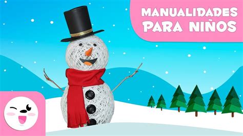 Muñeco de nieve Manualidades navideñas para niños YouTube