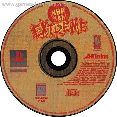 Nba Jam Extreme Sony Playstation Artwork Disc