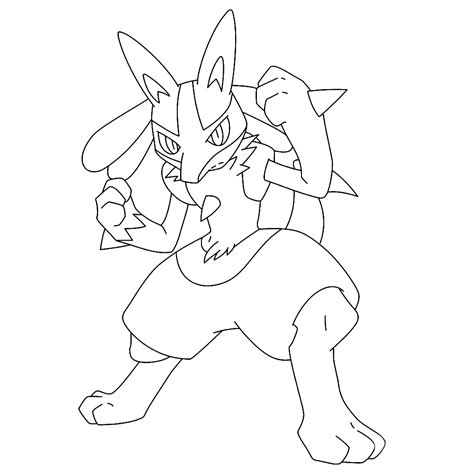 On with another mega pokemon evolution and this time it will be on a species that is. Lucario - Coloring pages for kids