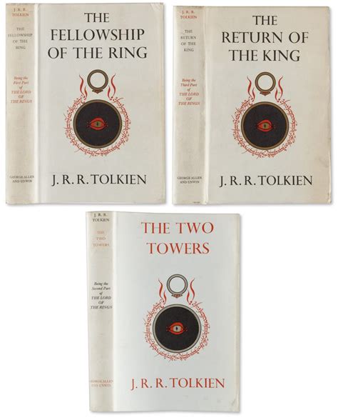Sell A Jrr Tolkien Lord Of The Rings St Edition At Nate D Sanders Auction
