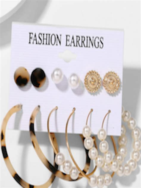 Buy Urbanic Gold Toned Set Of Earrings Earrings For Women