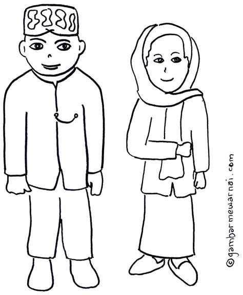 Gambar Mewarnai Pakaian Adat Betawi | Projects to Try | Pinterest