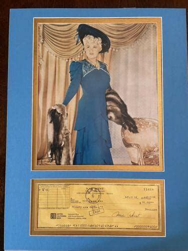 Mae West Signed Original Check W Photo 3917584681