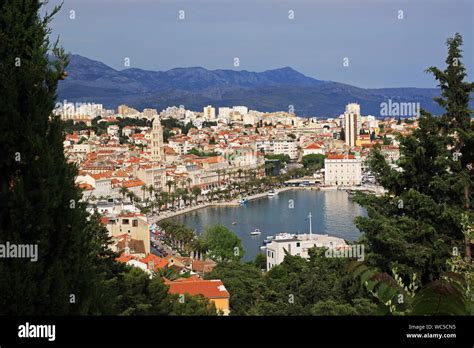 A Panoramic View Of The City Of Split In Croatia Stock Photo Alamy
