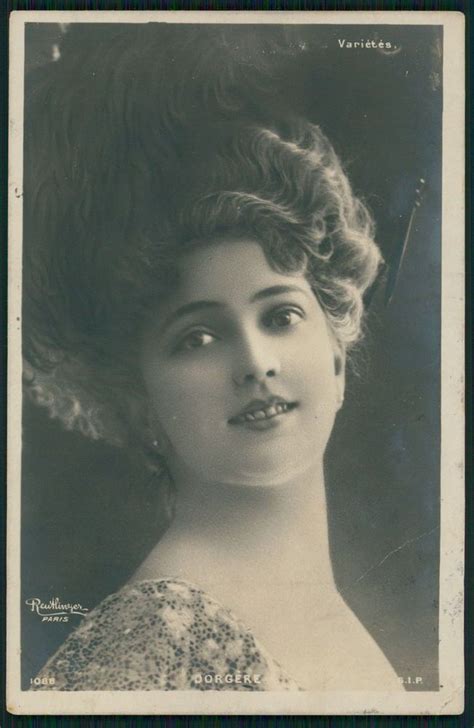 theater edwardian lady actress dorgere original vintage old 1910s photo postcard photo