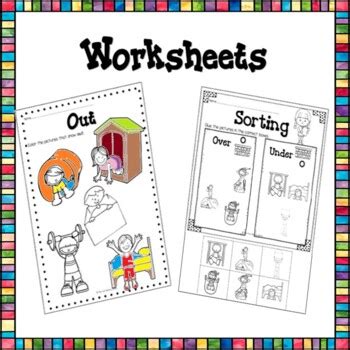 Position Words Activities and Worksheets | Math Centers by Pint Size