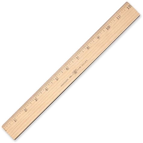 Westcott 12 Dual Sided Inchesmetric Wood Ruler 12 Length 1 Width