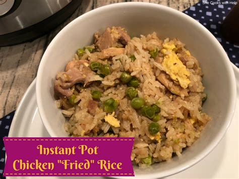 Place lid on top securely and move valve to sealed position. Chicken "Fried" Rice - Instant Pot Recipe - She Cooks With ...