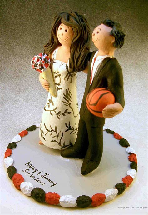 Custom Wedding Cake Toppers Wedding Cake Topper Of The Daybasketball Cake Topper