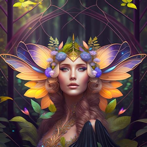 Premium Photo Beautiful Dryad Goddess In Forest Forest Nymph Fairy