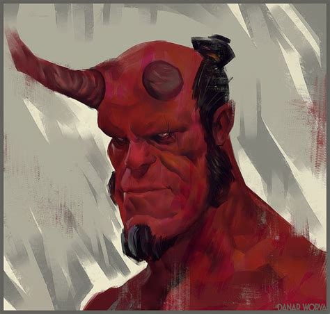 Hellboy Sketch By Danarart On Deviantart Concept Art Characters