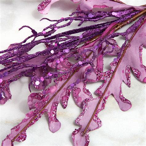 Purple Glitter Artificial Floral Spray Picks Sprays Floral