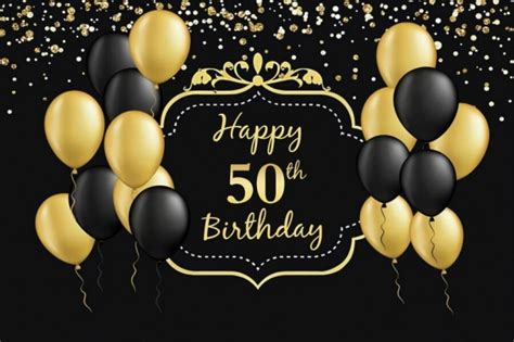 Ảnh Nền Happy 50th Birthday Zoom Background Hoàn Hảo Cho Cuộc Họp Trực