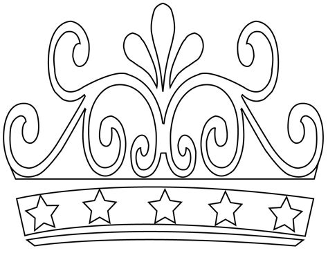 Crown Coloring Pages To Print Simple And Easy Pictures