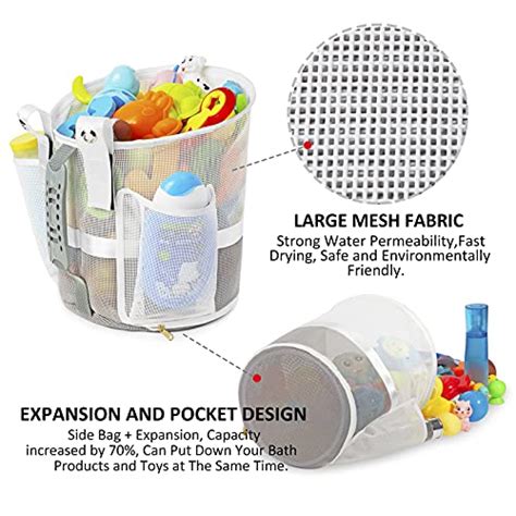 Quick Scoop Mesh Bath Toy Organizer For Tub With Ykk Zipper，multiple