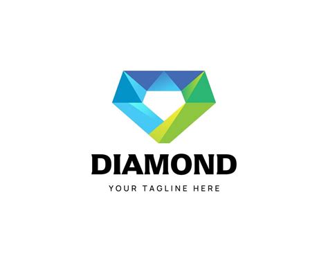 Shimmering Diamond Gradient Logo 21755333 Vector Art At Vecteezy