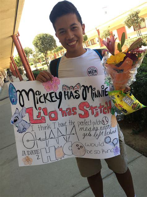 Hoco Proposal Lilo And Stitch Best Prom Proposals Cute Homecoming