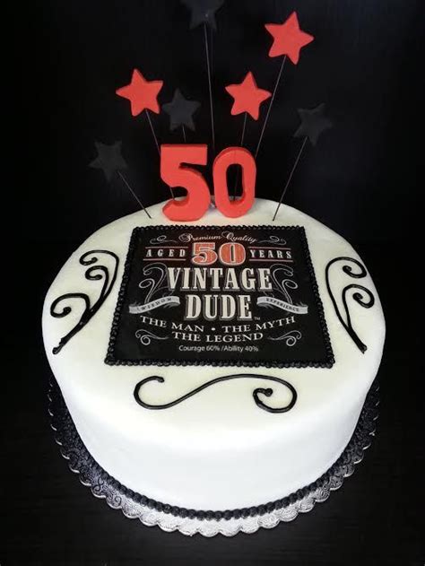 Love This Cake Design For Alexs Bday Vintage Dude Birthday Cake Wally 50th Birthday Cake