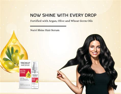 Designed with thicker strands in mind, this luxurious regenerating serum diminishes the appearance of frizz and split ends while also restoring and reviving the hair's natural color and shine. Trichup Nutri Shine Hair Serum - Trichup Hair Care
