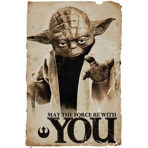 Star Wars Yoda Wall Poster 61 X 91cm May The Force Be With You Wall