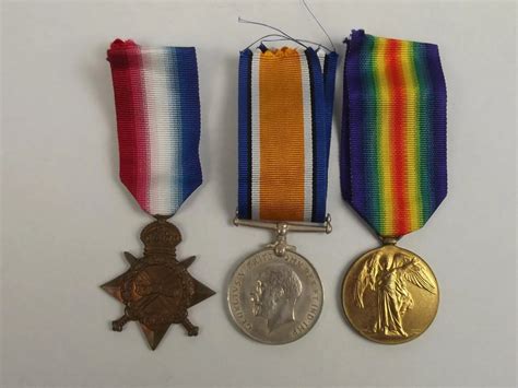 Ww1 Medal 191415 Trio Awarded To Royal Navy Stoker Hbrown Sally
