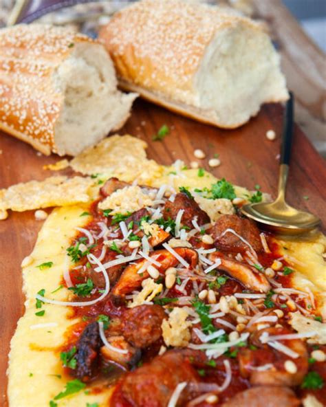 Sausage And Mushroom Ragu Polenta Board Recipe Steamy Kitchen Recipes