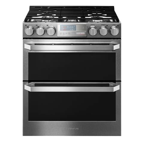 Lg Signature 69 Cu Ft Double Oven Smart Slide In Gas Range With Wifi