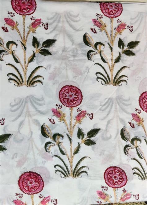 100 Cotton Indian Hand Block Print Fabric Jaipur Sanganer Etsy