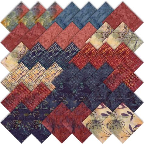 Moda Sweet Blend Batiks Charm Pack By Laundry Basket Quilts 42299pp