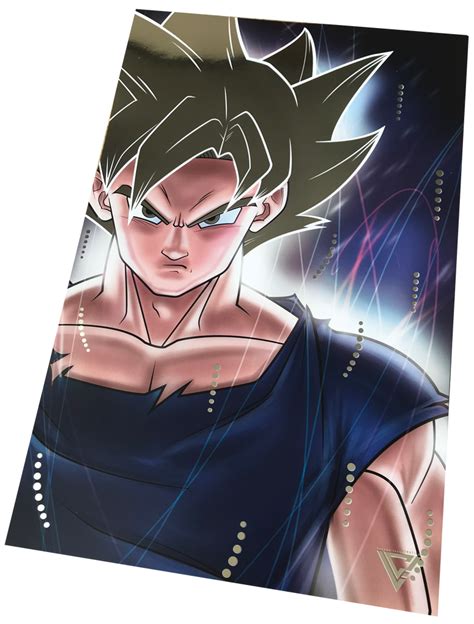 Goku Ultra Instinct Premium Silver Foil Poster 11 X 17 Ceevee