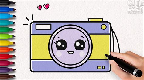 How To Draw A Cute Camera Cute Easy Drawings For Kids Youtube