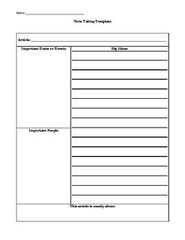 In contrast, the new cbt format of the electrical and power pe exam will be closed book, with only one allowed supplemental reference that will be thanks dear for the great note. Research Note Taking Template by SBY616 | Teachers Pay ...