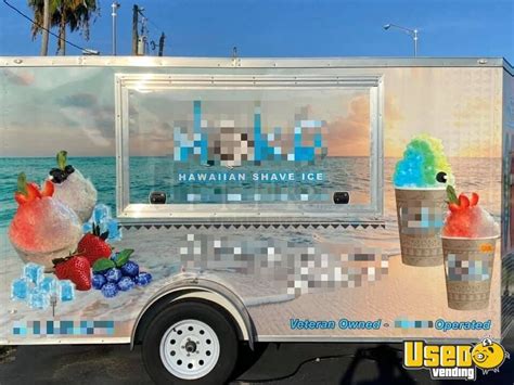2019 6 X 12 Shaved Ice Concession Trailer Ready To Roll Snowball