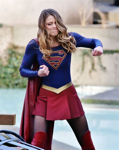 Melissa Benoist Filming Supergirl In Vancouver 2 24 2017