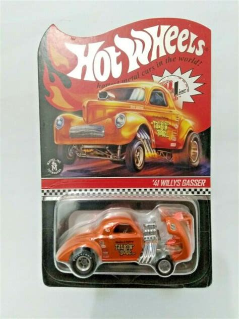 With custom rims, shaved front bumper, and a hood scoop. Hot Wheels RLC 41 Willys Gasser Low Number #110/10000 | eBay