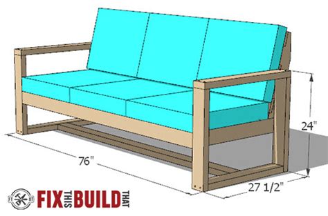 After that is done, stain the wood and place a cushion on it. How to Build a DIY Modern Outdoor Sofa | FixThisBuildThat