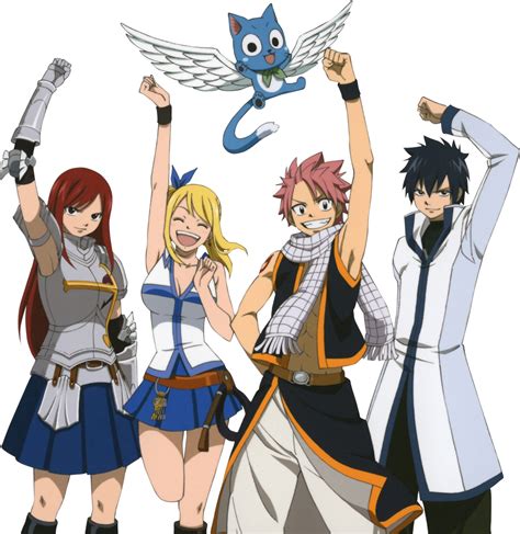 Erza Lucy Happy Natsu And Grey Fairy Tail By Jrrenders On Deviantart