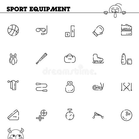 Sport Equipment Icon Set Stock Vector Illustration Of Football 81065911