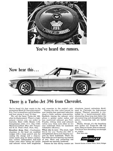 1965 Chevrolet Ad Corvette Sting Ray “youve Heard The Rumors