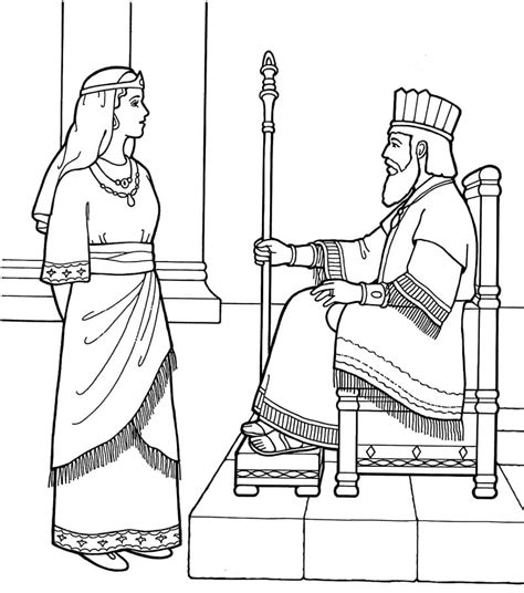 Queen Esther To Color Coloring Page Free Printable Coloring Pages For