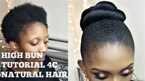 Many of us can agree that a hair bun is amongst one of the easiest protective styles you can do. How To: High Bun On TWA / SHORT 4C Natural Hair - YouTube